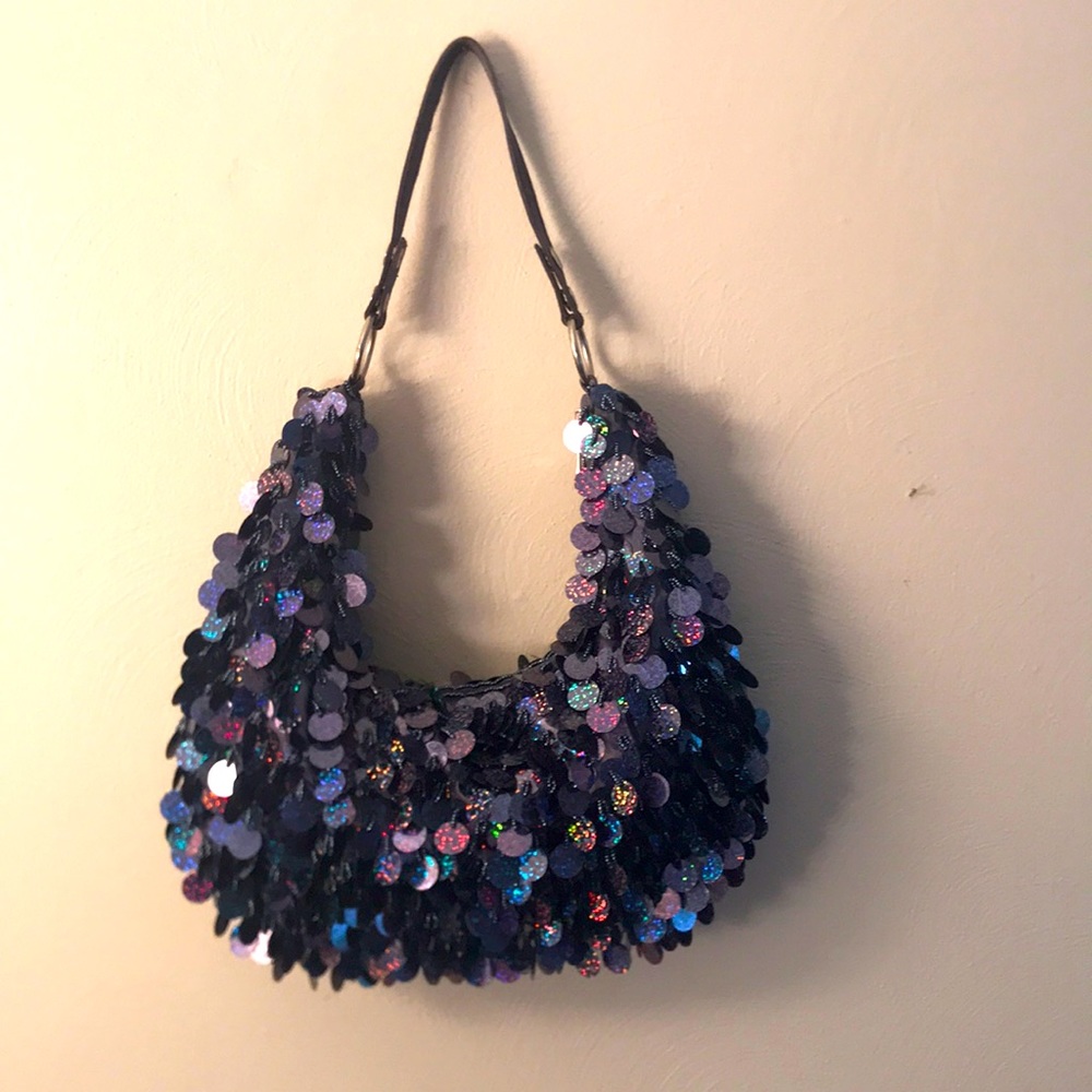Black sparkle purse
